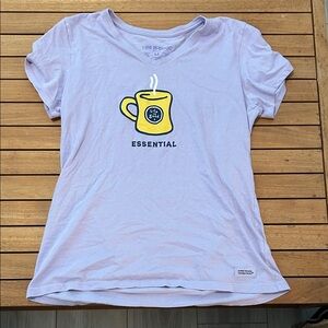 Life Is Good Women's Crusher Tee in Light Gray